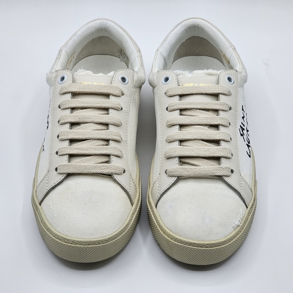Saint Laurent Paris Court Low Top Sneakers - Picture 3 of 8